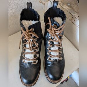 Black combat boots